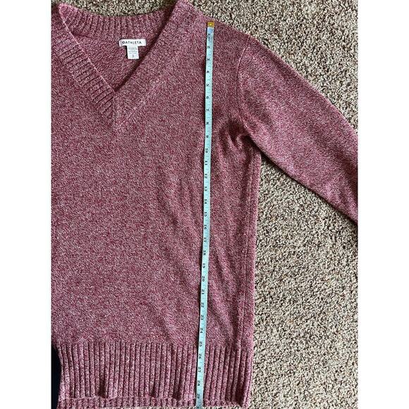 Athleta Vital VNeck Tunic, Small, pink/red, wool & cashmere - Picture 9 of 10